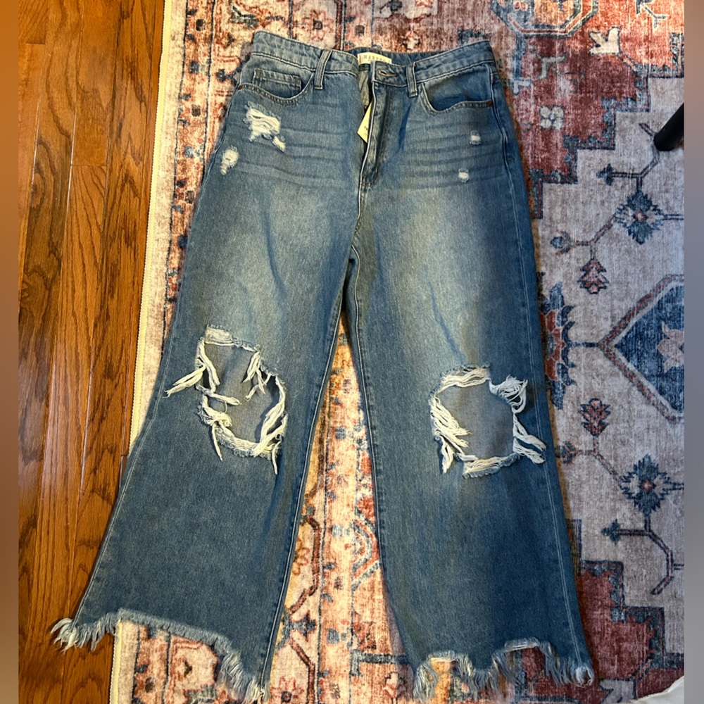 Harper crop flare jeans